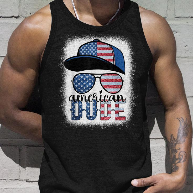 American Dude 4Th Of July Usa Flag Glasses American Family Unisex Tank Top Gifts for Him