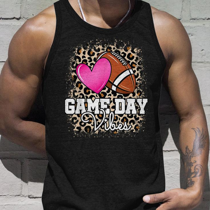 American Football Lover Game Day Leopard Cheetah Football Tank Top Gifts for Him