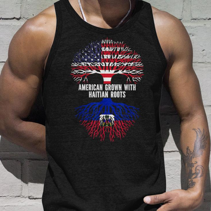 American Grown With Haitian Roots Usa Flag Unisex Tank Top Gifts for Him