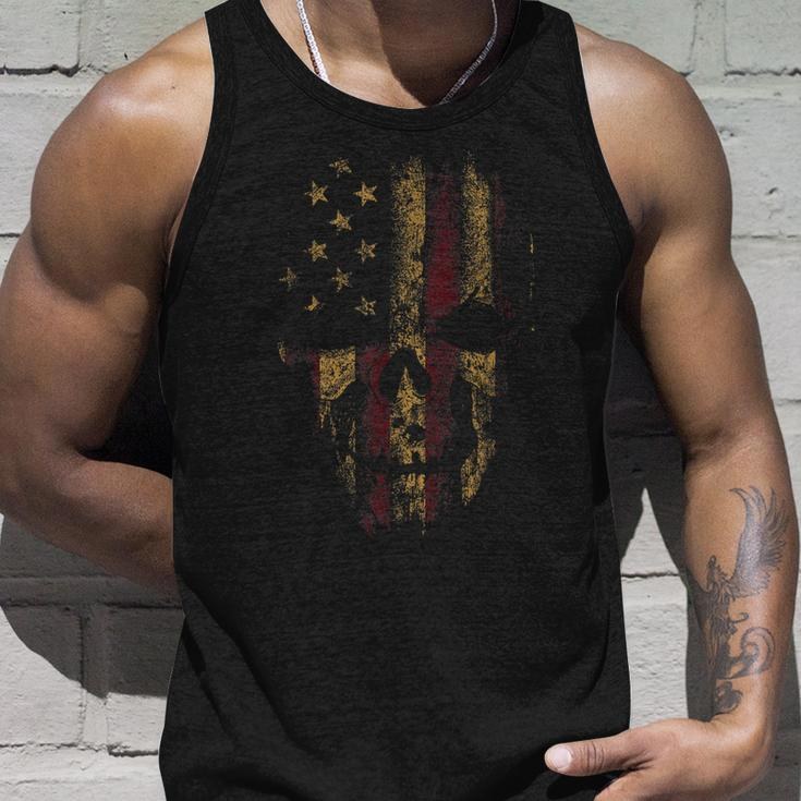 American Skull Flag Patriotic Happy 4Th Of July Unisex Tank Top Gifts for Him