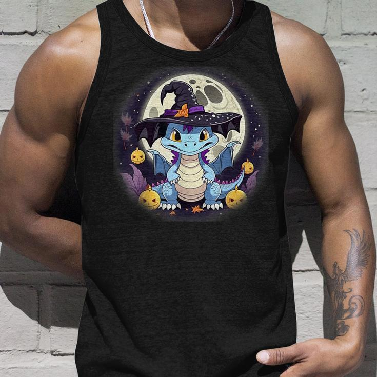 Anime Dragon Witch Hat Pumpkins Halloween Moon Cottagecore Tank Top Gifts for Him