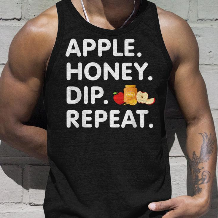 Apple Honey Dip Repeat Rosh Hashanah Jewish New Year Tank Top Gifts for Him