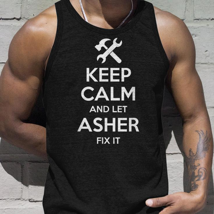 Asher Fix Quote Funny Birthday Personalized Name Gift Idea Unisex Tank Top Gifts for Him