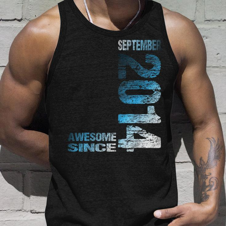 Awesome Since September 2014 9Th Birthday Born 2014 Tank Top Gifts for Him