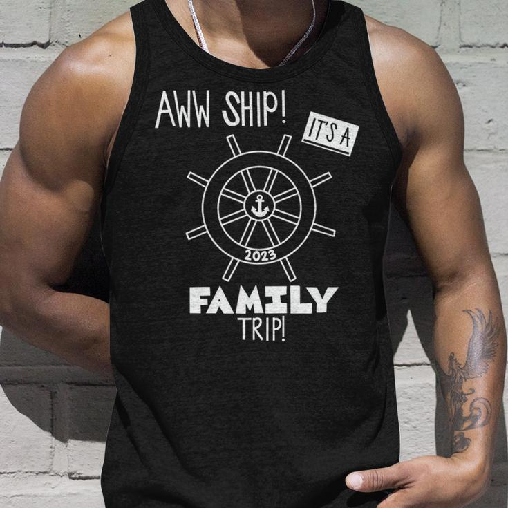 Aww Ship It’S A Family Trip Unisex Tank Top Gifts for Him
