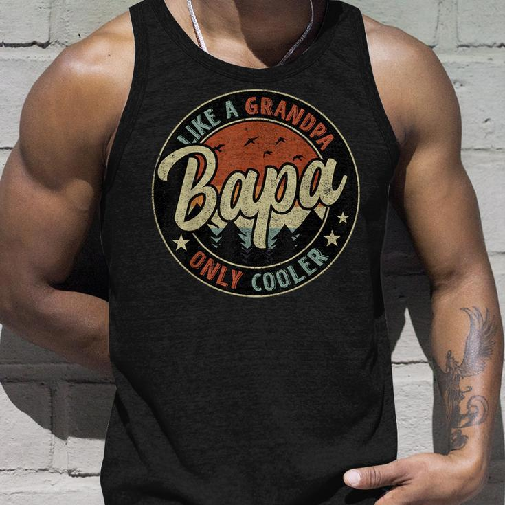 Bapa Like A Grandpa Only Cooler Vintage Retro Fathers Day Unisex Tank Top Gifts for Him