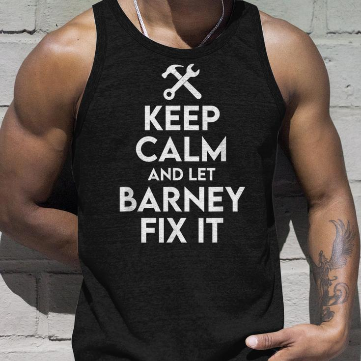 Barney Handyman Birthday Name Personalized Barney Mechanic Unisex Tank Top Gifts for Him