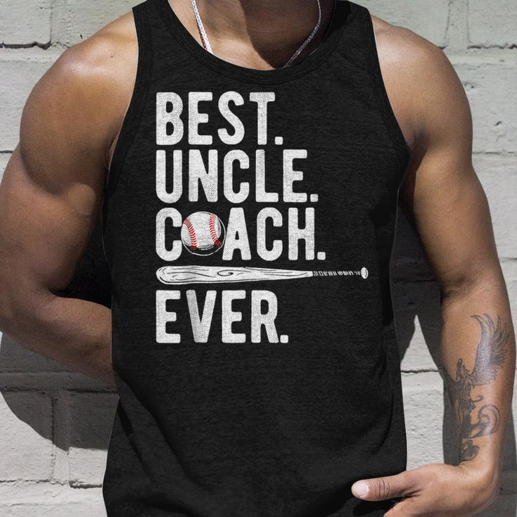 Baseball Best Uncle Coach Ever Proud Dad Daddy Fathers Unisex Tank Top Gifts for Him