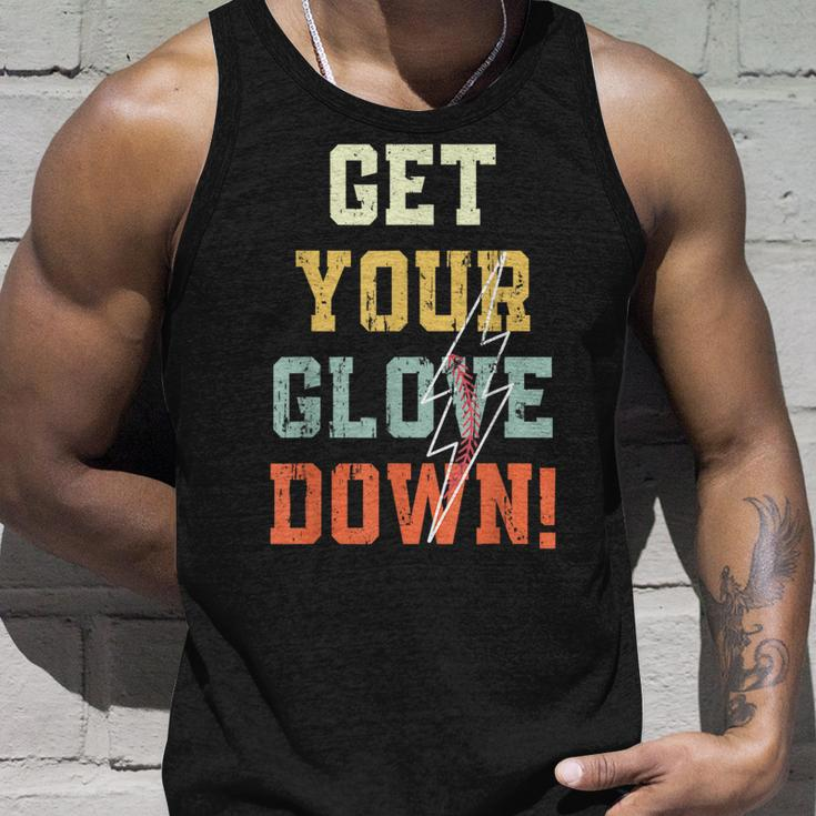 Baseball Get Your Glove Down Baseball Dad For Dad Tank Top Gifts for Him