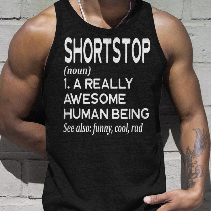 Baseball Player Definition Funny Shortstop Short Stop Unisex Tank Top Gifts for Him