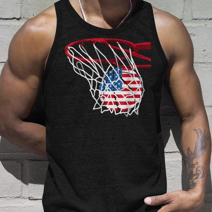 Basketball 4Th Of July American Flag Patriotic Men Boys Usa Tank Top Gifts for Him