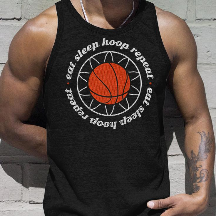 Basketball Motivation - Eat Sleep Hoop Repeat Unisex Tank Top Gifts for Him