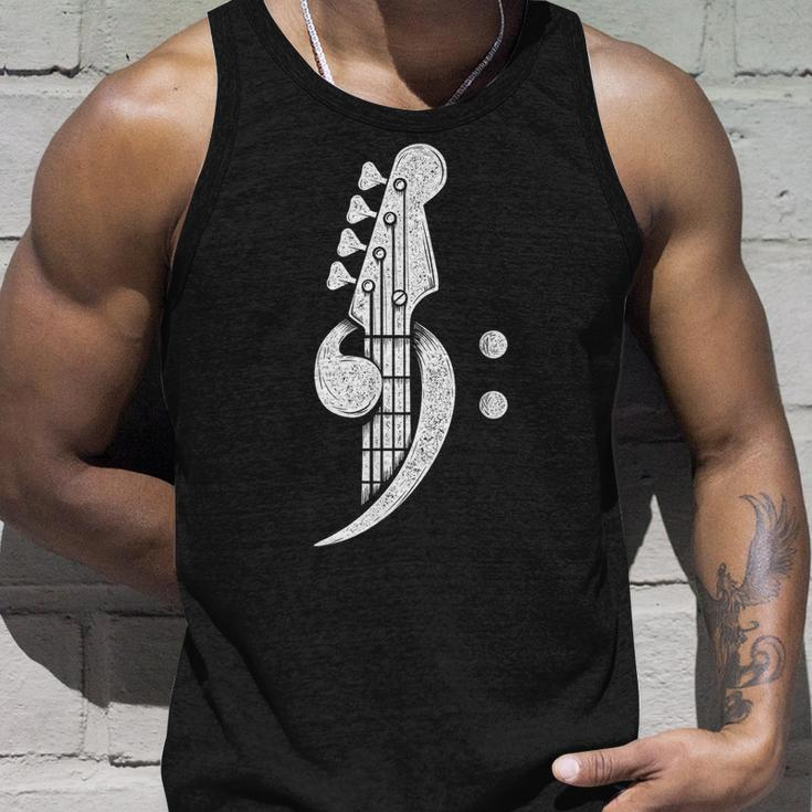 Bass Cleff - Headstock Bassist Bass Guitar Musician Music Unisex Tank Top Gifts for Him