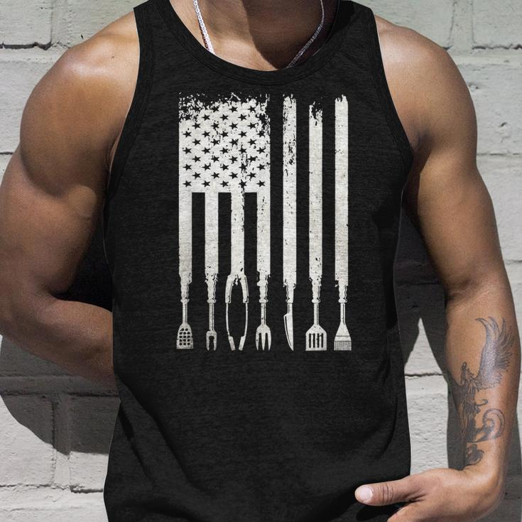 Bbq American Flag Smoker Grilling Barbecue Master Tank Top Gifts for Him