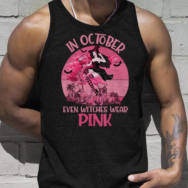 Bc Breast Cancer Awareness In October Even Witches Wear Pink Breast Cancer Unisex Tank Top Gifts for Him
