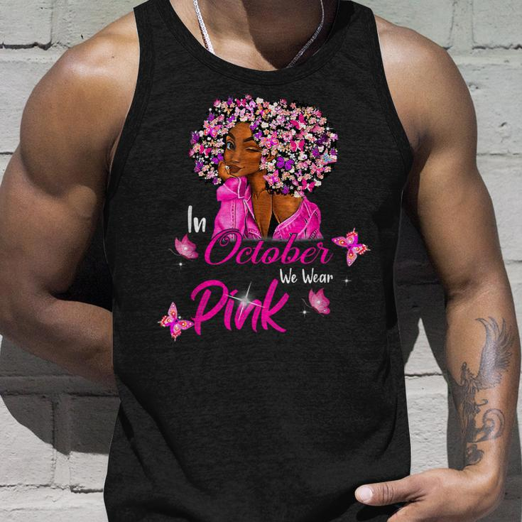 Bc Breast Cancer Awareness In October We Wear Pink Black Women Cancer Unisex Tank Top Gifts for Him