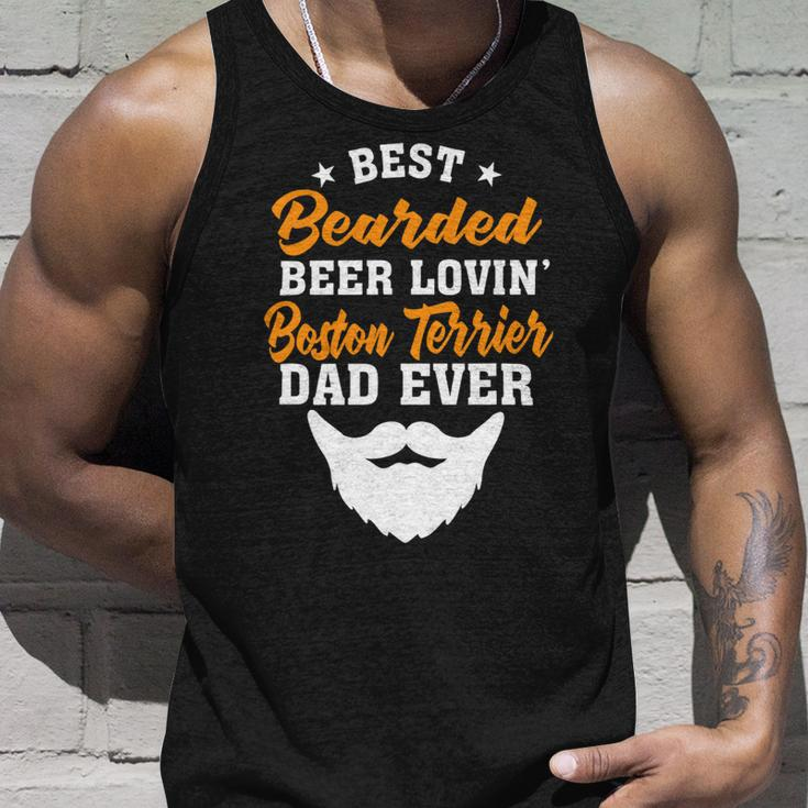 Beer Best Bearded Beer Lovin Saint Bernard Dad Funny Dog Lover Unisex Tank Top Gifts for Him