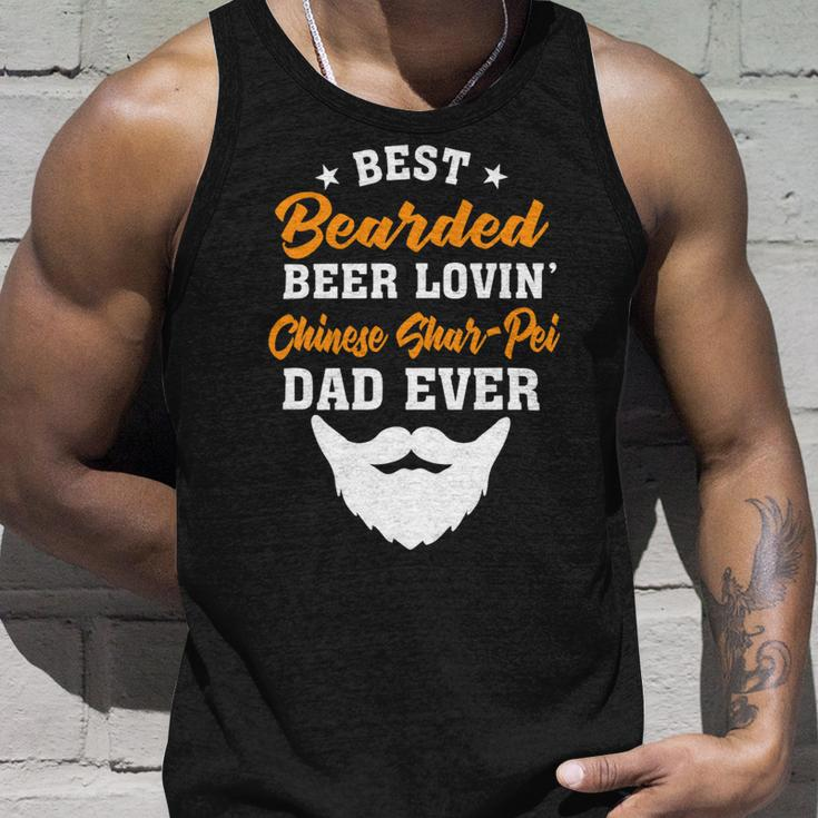 Beer Best Bearded Beer Lovin Scottish Terrier Dad Funny Unisex Tank Top Gifts for Him