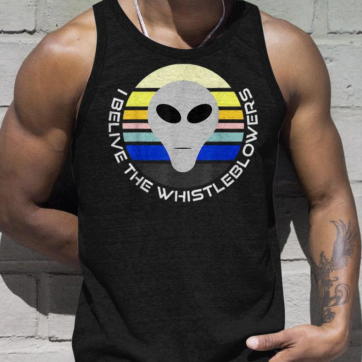 Believe The Whistleblowers Retro Vintage Style Alien Believe Tank Top Gifts for Him
