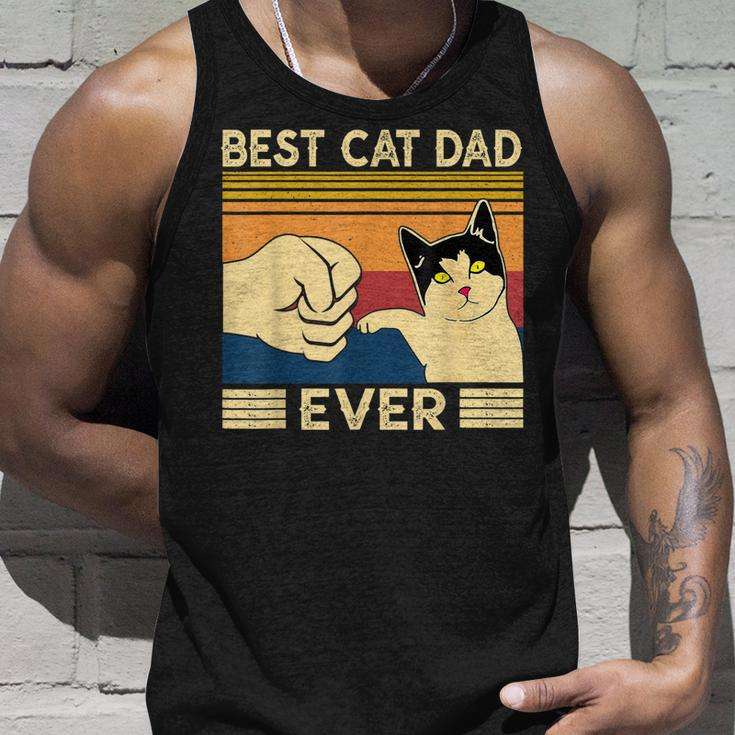 Best Cat Dad Ever Vintage Cat Daddy Father Day Gifts Unisex Tank Top Gifts for Him