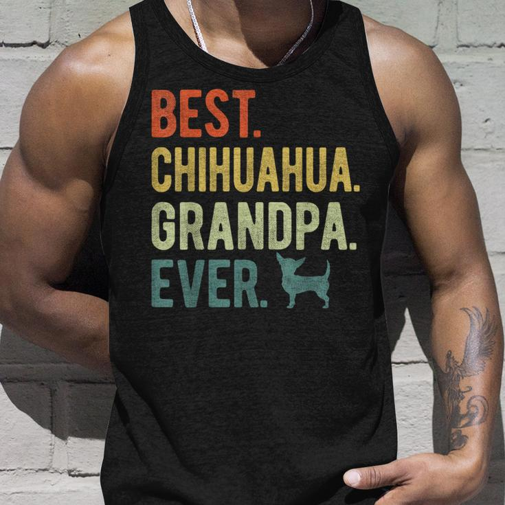 Best Chihuahua Grandpa Ever Dog Lovers Fathers Day Unisex Tank Top Gifts for Him