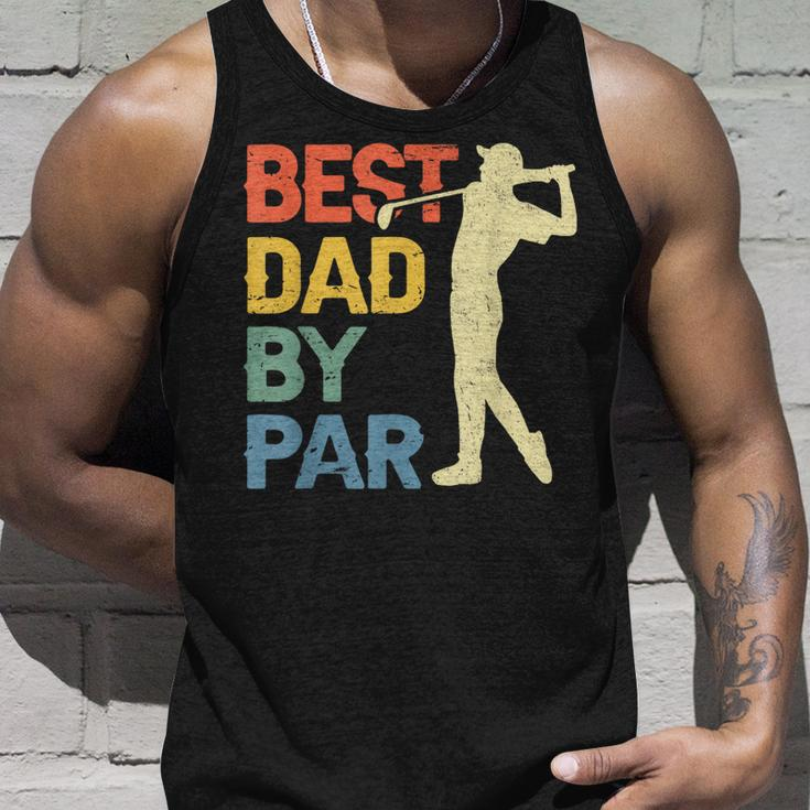Best Dad By Par Daddy Fathers Day Gift Golf Lover Golfer Unisex Tank Top Gifts for Him