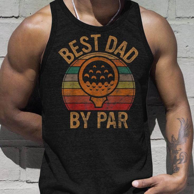 Best Dad By Par Fathers Day Golf Lover Gift Papa Golfer Unisex Tank Top Gifts for Him