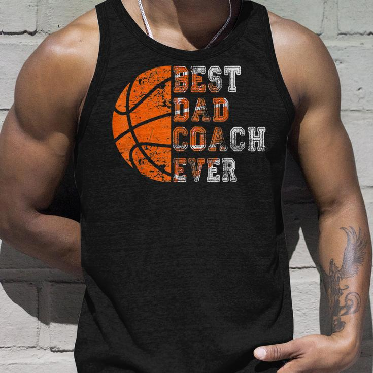 Best Dad Coach Ever Fathers Day Basketball Player Fan Papa Unisex Tank Top Gifts for Him