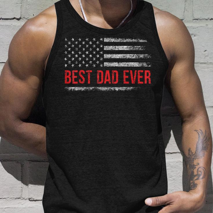 Best Dad Ever Us American Flag Gifts Fathers Day Dad Unisex Tank Top Gifts for Him