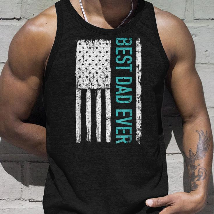 Best Dad Ever With Us American Flag Gift For Fathers Day Gift For Mens Unisex Tank Top Gifts for Him