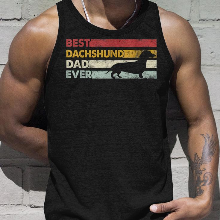 Best Dog Dad Ever - Father Wiener Sausage Dog Dachshund Unisex Tank Top Gifts for Him