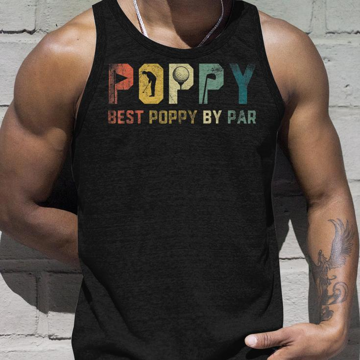 Best Poppy By Par Fathers Day Gift Golf Golfer Unisex Tank Top Gifts for Him