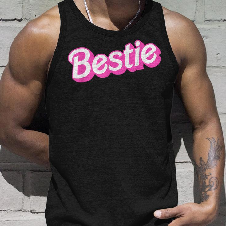Bestie Pink & White Overlapping Font Halloween Costume Tank Top Gifts for Him