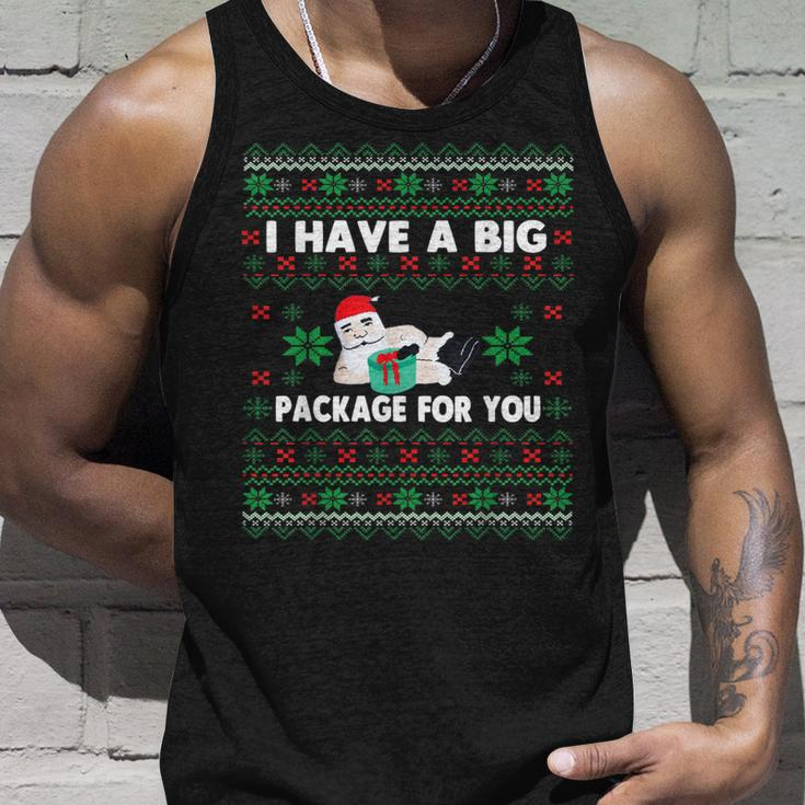 I Have A Big Package For You Christmas Ugly Sweater Tank Top Gifts for Him
