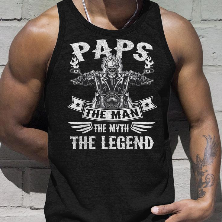 Biker Grandpa Paps The Man Myth The Legend Motorcycle Unisex Tank Top Gifts for Him