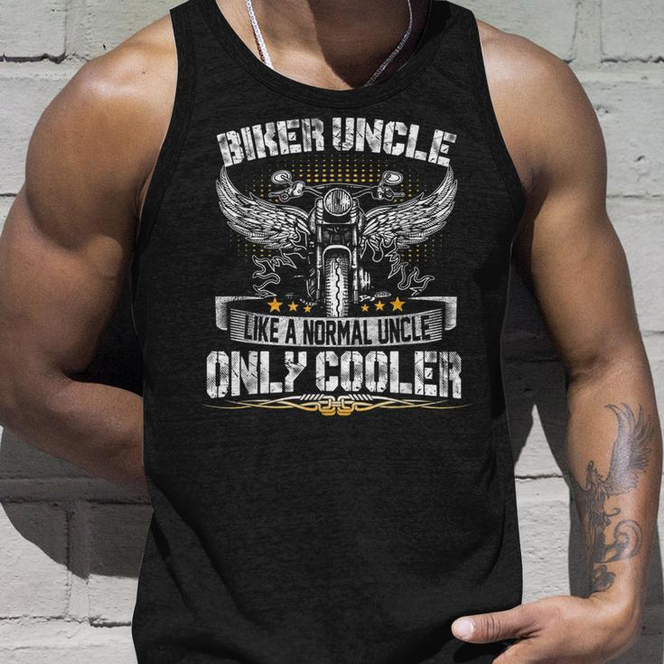 Biker Uncle Motorcycle Fathers Day For Fathers Unisex Tank Top Gifts for Him
