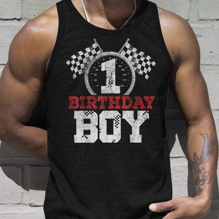 Birthday Boy 1 One Race Car 1St Birthday Racing Car Driver Tank Top Gifts for Him