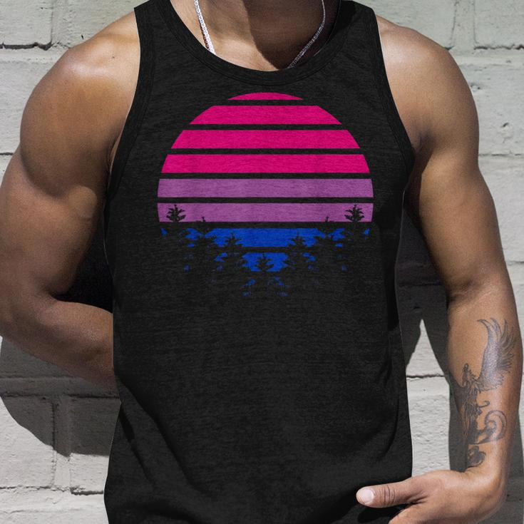 Bisexual Flag Retro Sunset Lgbt Bi Pride Gifts Unisex Tank Top Gifts for Him