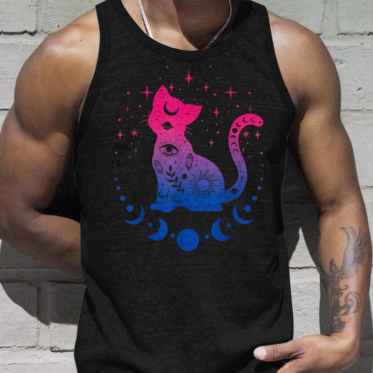 Bisexual Pride Flag Colors Astronomy Cat Unisex Tank Top Gifts for Him