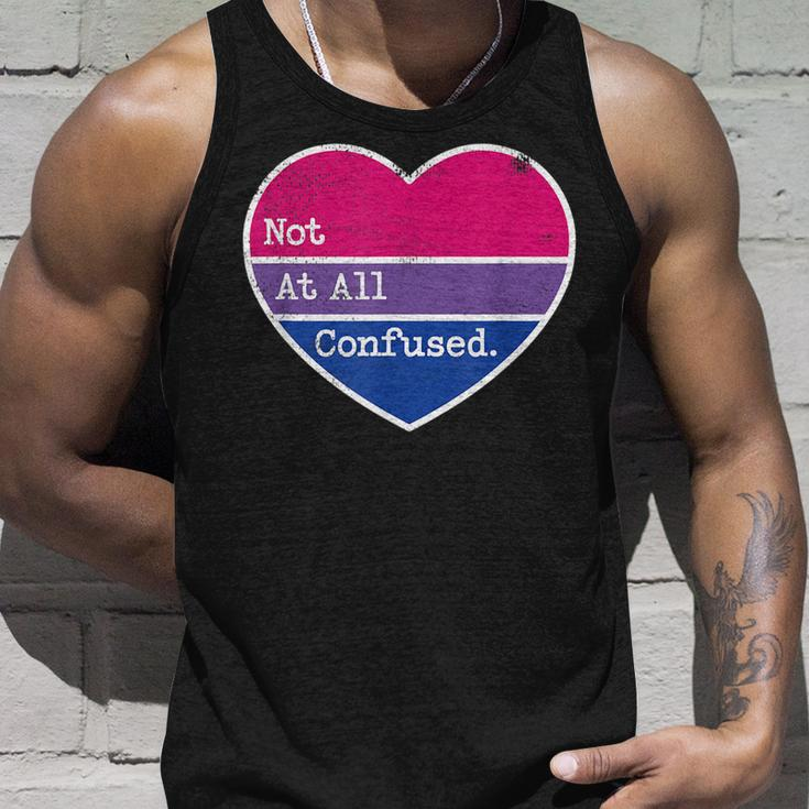 Bisexual Pride Not Confused Bi Pride Bi Colors Heart Unisex Tank Top Gifts for Him