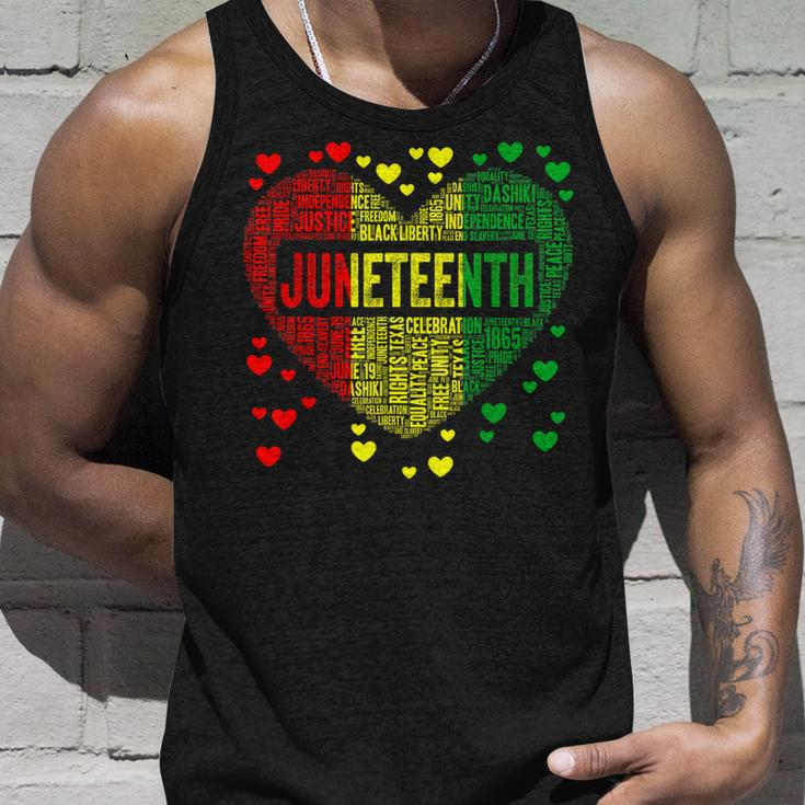 Black History Heart Junenth Melanin African American Unisex Tank Top Gifts for Him