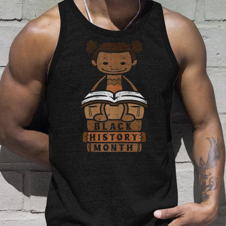 Black History Month Book Afro Girl African Pride Girls Kids Pride Month Tank Top Gifts for Him