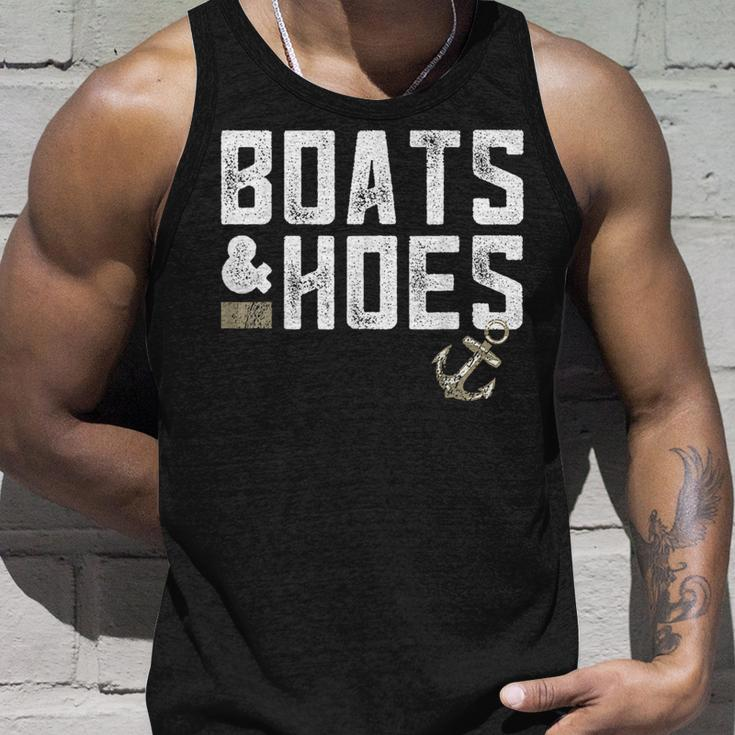 Boats & Hoes Boating Lover Sailor Unisex Tank Top Gifts for Him