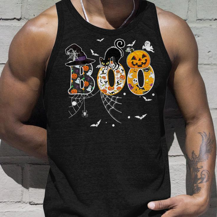 Boo With Spiders And Witch Hat Halloween Costume Tank Top Gifts for Him