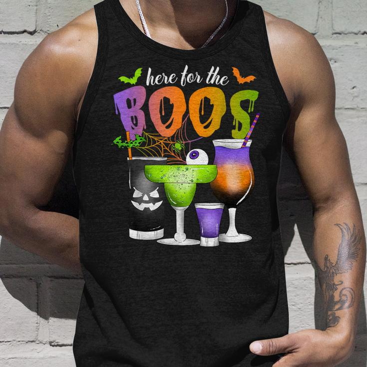 Here For The Boos Halloween Scary Glasses Drinking Spooky Tank Top Gifts for Him