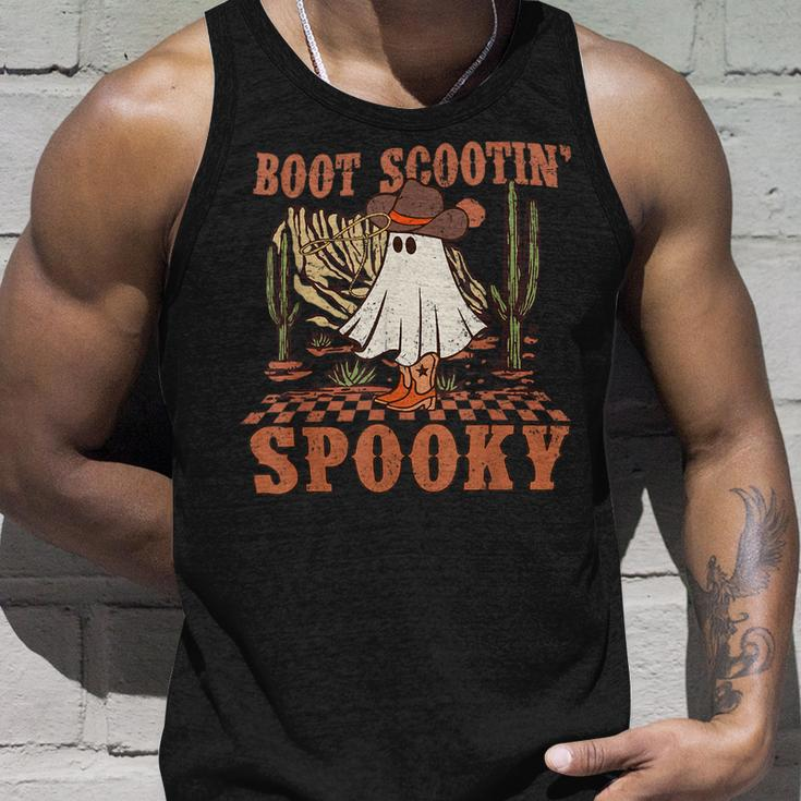 Boot Scootin Spooky Western Halloween Ghost Spooky Season Tank Top Gifts for Him