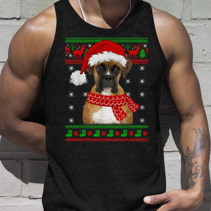 Boxer Dog Ugly Sweater Christmas Puppy Dog Lover Tank Top Gifts for Him
