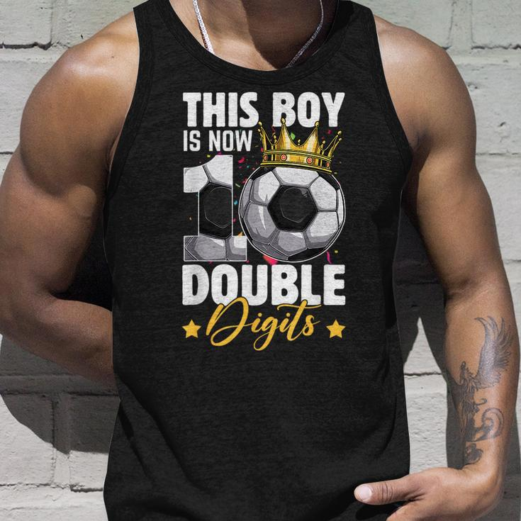 This Boy Now 10 Double Digits Soccer 10 Years Old Birthday Tank Top Gifts for Him