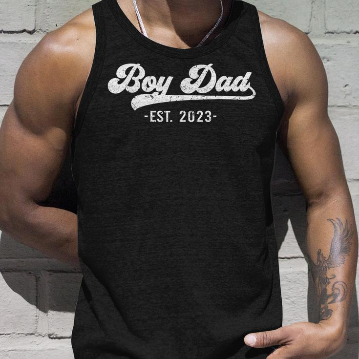 Boy Dad For Men Est 2023 Happy Fathers Day New Daddy Unisex Tank Top Gifts for Him