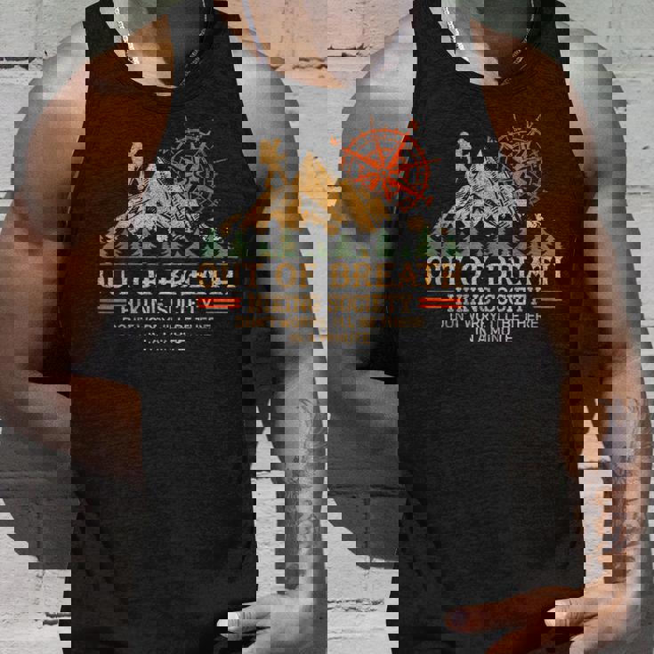 Out Of Breath Hiking Society Unisex Tank Top Gifts for Him